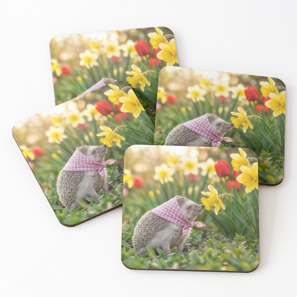 Item preview, Hedgehog Smelling a Spring Daffodil designed and sold by Maria Dryfhout.