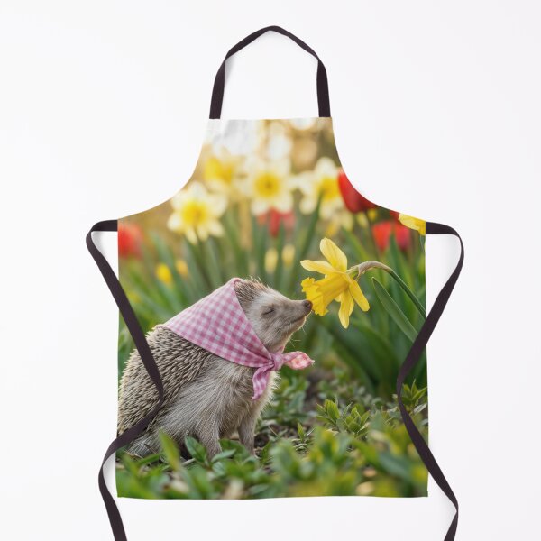 Item preview, Hedgehog Smelling a Spring Daffodil designed and sold by Maria Dryfhout.
