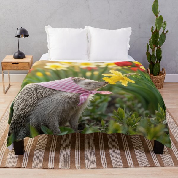 Item preview, Hedgehog Smelling a Spring Daffodil designed and sold by Maria Dryfhout.