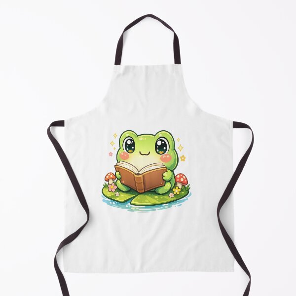 Item preview, Cute Kawaii Frog Reading a Book – Adorable Frog Lover Cartoon Aesthetic designed and sold by ArtWaveStudio8.