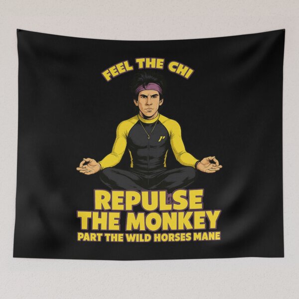 Item preview, Feel The Chi Repulse The Monkey Part The Wild Horses Mane Tony Perkis – Heavyweights Fitness Villain Comic Style  designed and sold by jadefujiwara.