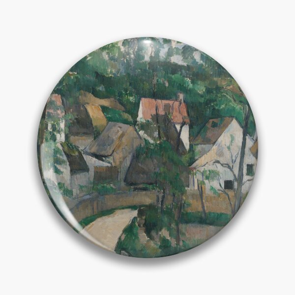 Item preview, Turn in the Road by Paul Cézanne: Serene Post Impressionist Village Landscape designed and sold by artofuniverse.