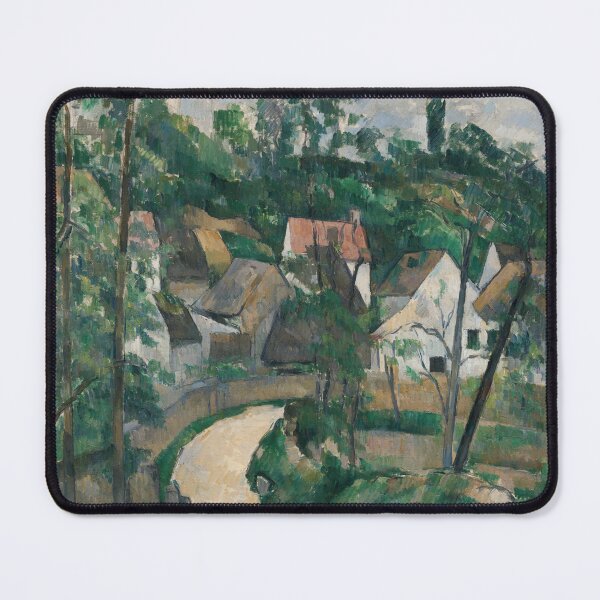 Item preview, Turn in the Road by Paul Cézanne: Serene Post Impressionist Village Landscape designed and sold by artofuniverse.