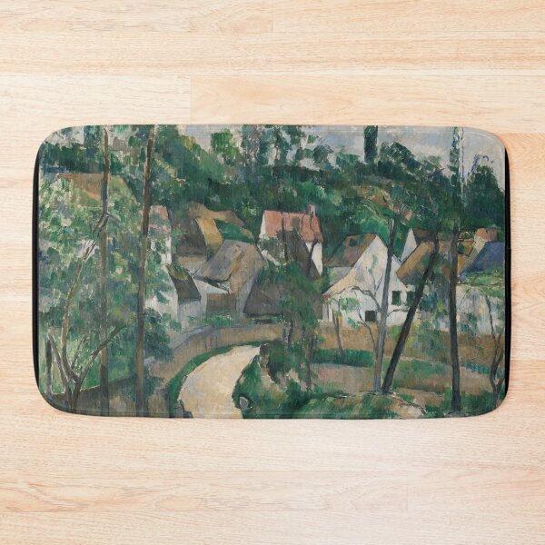 Item preview, Turn in the Road by Paul Cézanne: Serene Post Impressionist Village Landscape designed and sold by artofuniverse.
