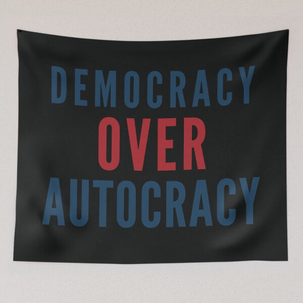 Item preview, Democracy Over Autocracy: Bold Political Protest Statement Design designed and sold by elynne9.