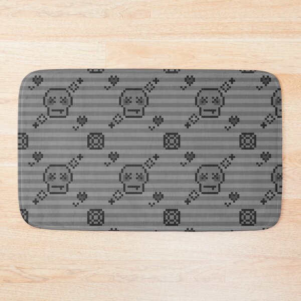 Item preview, pixel gem skull pattern (grey) designed and sold by cottonlacey.