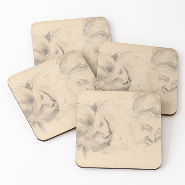 Item preview, Two Heads of Women by Paul Cézanne: Post Impressionist Figure Study designed and sold by artofuniverse.