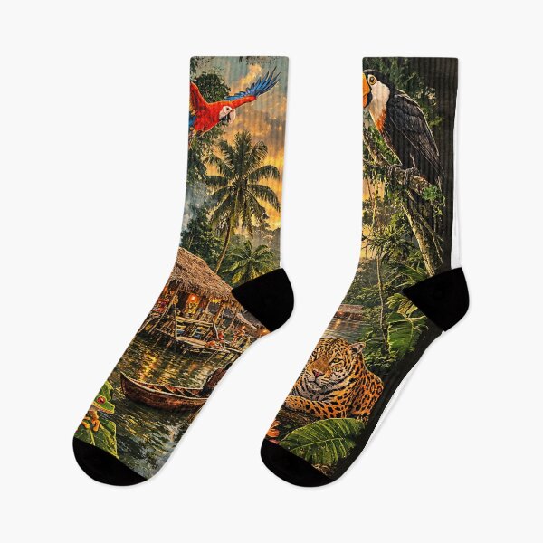 Item preview, amazon jungle sunset village designed and sold by hiperdinotees.
