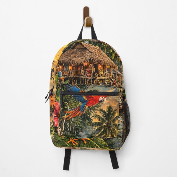 Item preview, amazon jungle sunset village designed and sold by hiperdinotees.