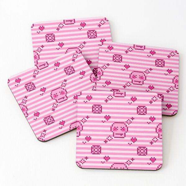 Item preview, pixel gem skull pattern (hot pink) designed and sold by cottonlacey.