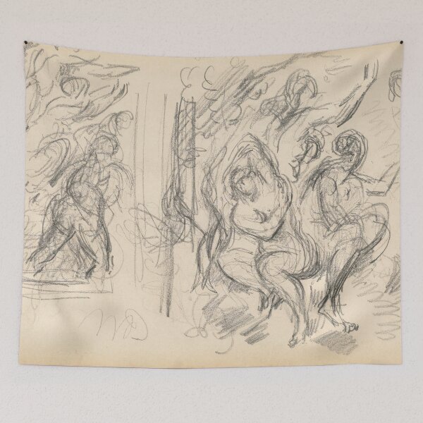 Item preview, Two Studies for the Judgement of Paris by Paul Cézanne: Figurative Sketch Poster designed and sold by artofuniverse.