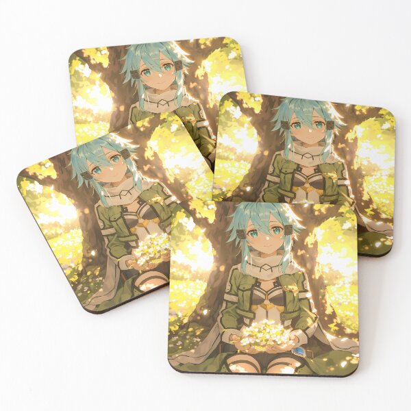 Item preview, Sinon Sword Art Online Blue Hair Forest Sunlight Wildflowers Calm Waifu designed and sold by SuperTeamCanada.
