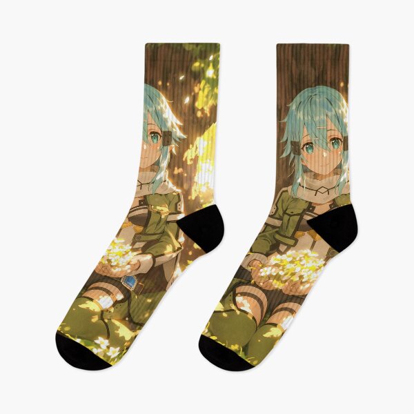 Item preview, Sinon Sword Art Online Blue Hair Forest Sunlight Wildflowers Calm Waifu designed and sold by SuperTeamCanada.