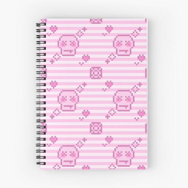 Item preview, pixel gem skull pattern (pastel pink) designed and sold by cottonlacey.
