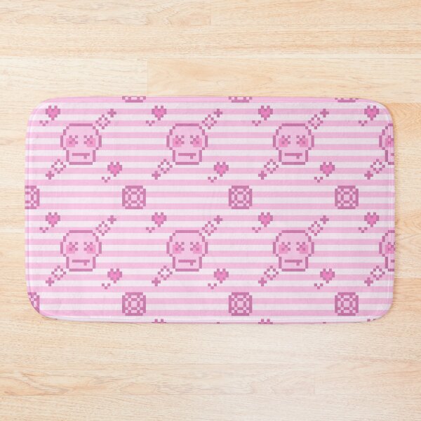 Item preview, pixel gem skull pattern (pastel pink) designed and sold by cottonlacey.