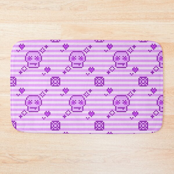 Item preview, pixel gem skull pattern (pastel purple) designed and sold by cottonlacey.