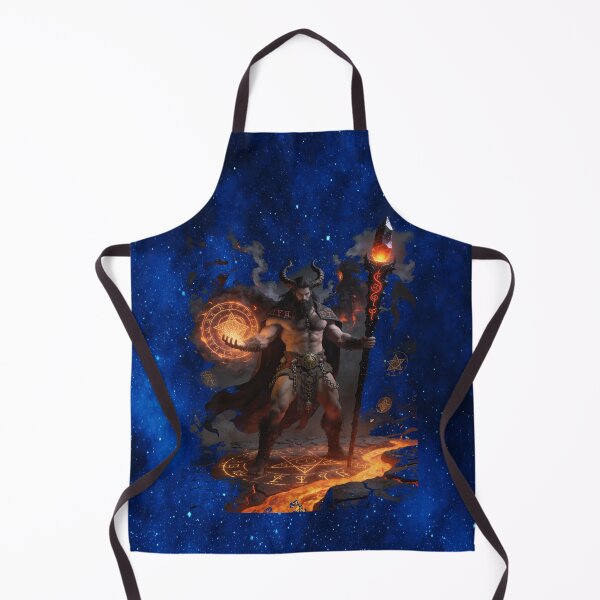 Item preview, The Horned God of the Cosmic Flame – Dark Pagan Sorcerer & Sacred Fire Sigil designed and sold by MysticOzzy.