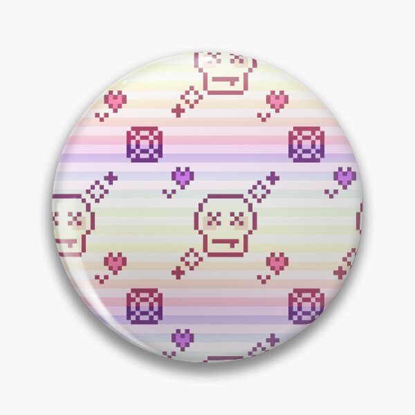 Item preview, pixel gem skull pattern (rainbow) designed and sold by cottonlacey.