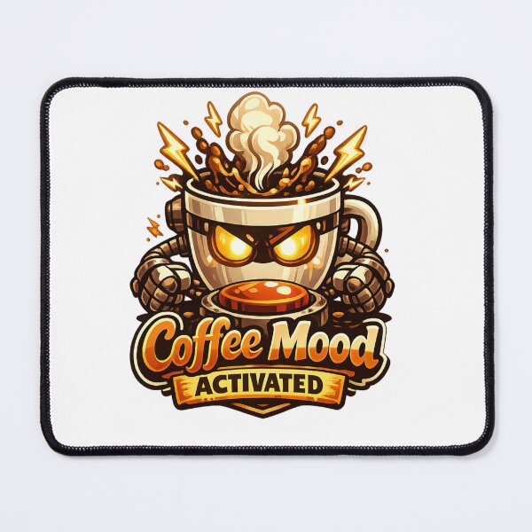 Item preview, Coffee Mood Activated Funny Coffee Lover Robot Cup Design | Caffeine Humor Gift designed and sold by ArtWaveStudio8.