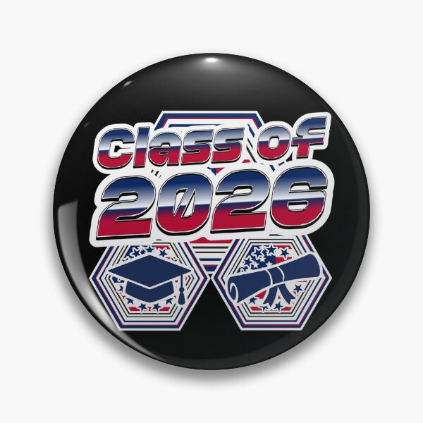 Item preview, Class of 2026 – Patriotic Graduation Design with Cap & Diploma Icons designed and sold by GFamilyC.