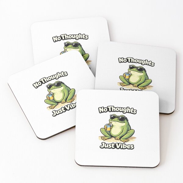 Item preview, No Thoughts Just Vibes Funny Frog Meme – Chill Frog Design designed and sold by Tropivaro.