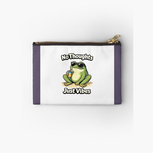 Item preview, No Thoughts Just Vibes Funny Frog Meme – Chill Frog Design designed and sold by Tropivaro.