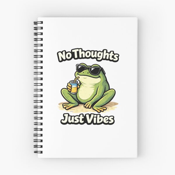 Item preview, No Thoughts Just Vibes Funny Frog Meme – Chill Frog Design designed and sold by Tropivaro.
