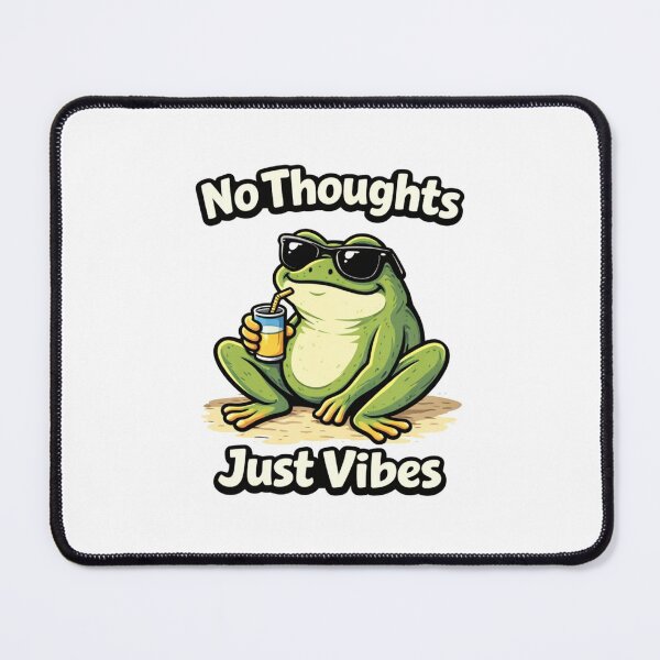 Item preview, No Thoughts Just Vibes Funny Frog Meme – Chill Frog Design designed and sold by Tropivaro.