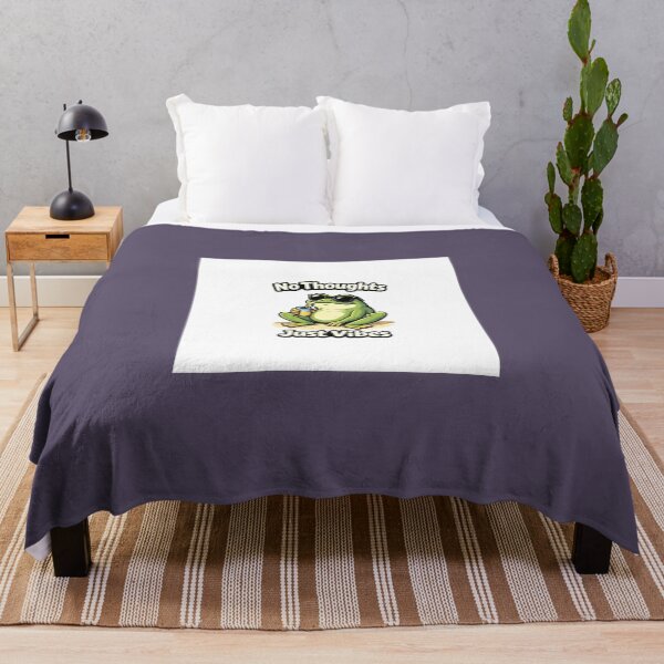 Item preview, No Thoughts Just Vibes Funny Frog Meme – Chill Frog Design designed and sold by Tropivaro.