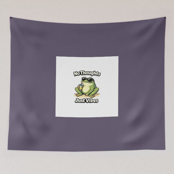 Item preview, No Thoughts Just Vibes Funny Frog Meme – Chill Frog Design designed and sold by Tropivaro.