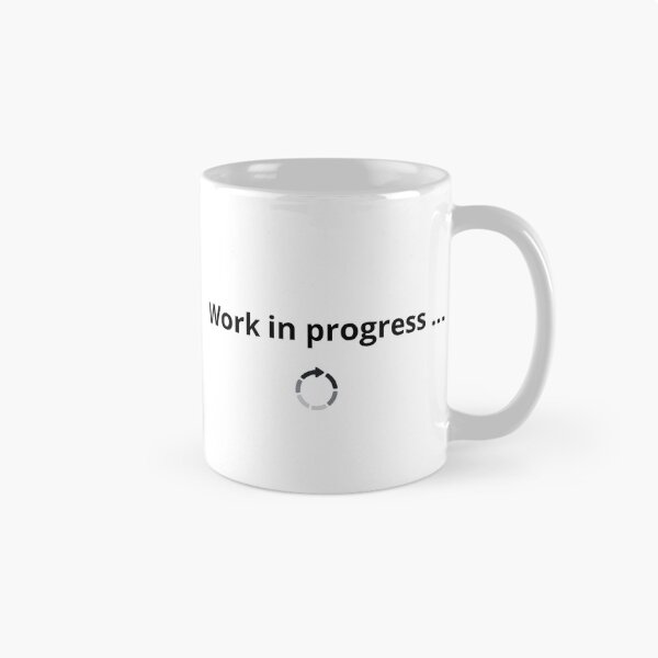 Item preview, Work In Progress Loading Icon Minimalist Design designed and sold by PikureShop.