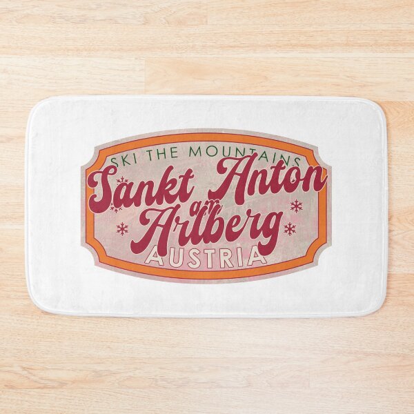 Item preview, Sankt Anton am Arlberg, Austria, Ski, textured skiing badge designed and sold by Wanderful-roads.