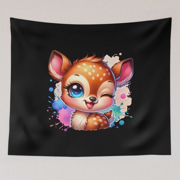 Aperçu de l'œuvre Illustration d'animal mignon – Design d'animal kawaii qui regarde créée et vendue par artedigital99.