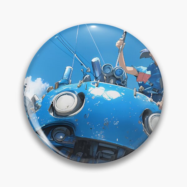 Item preview, Tachikoma Ghost In The Shell Blue Robot City Street Sunny Day designed and sold by SuperTeamCanada.