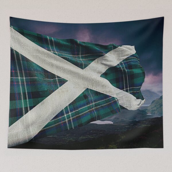 Item preview, MacKenzie Tartan Saltire designed and sold by Wonderful World of Whimsy.