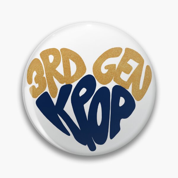 Item preview, 3rd Gen Kpop Heart Navy Gold designed and sold by PNWBeePhotos.