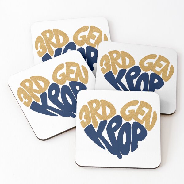 Item preview, 3rd Gen Kpop Heart Navy Gold designed and sold by PNWBeePhotos.