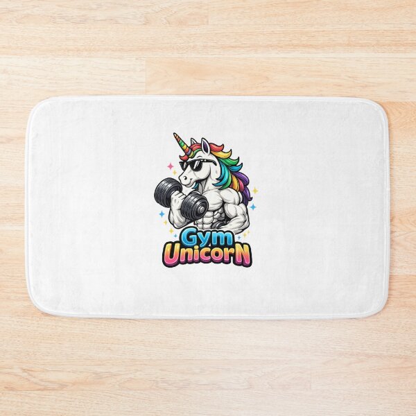 Item preview, Gym Unicorn – Funny Strong Unicorn Weightlifting Cartoon designed and sold by UnglaublichGut.