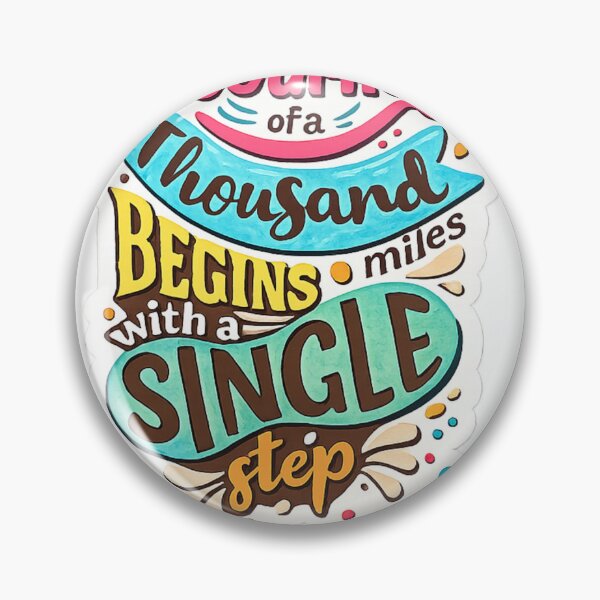 Item preview, A Journey of a Thousand Miles Begins With a Single Step Motivational Sticker designed and sold by Hustlewear0001.