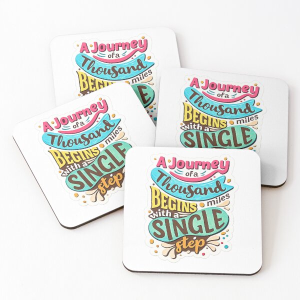 Item preview, A Journey of a Thousand Miles Begins With a Single Step Motivational Sticker designed and sold by Hustlewear0001.