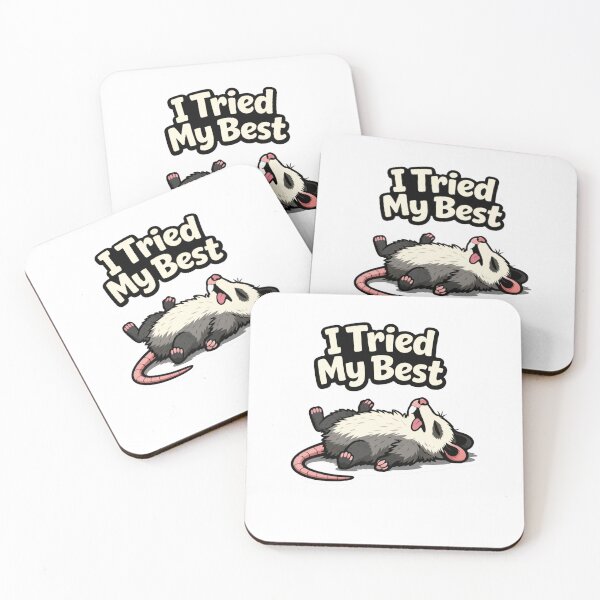 Item preview, I Tried My Best Funny Opossum Meme – Cute Lazy Possum Design designed and sold by Tropivaro.