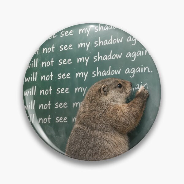 Item preview, Groundhog Writing Lines on a Green Chalkboard designed and sold by Maria Dryfhout.