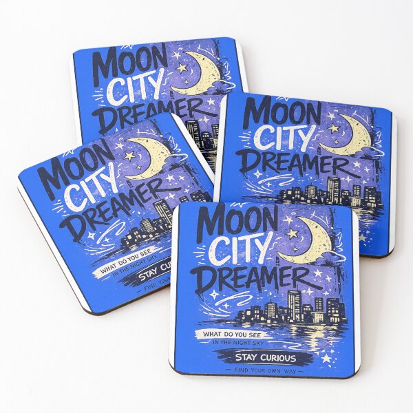 Aperçu de l'œuvre Design streetwear Moon City Dreamer Night Sky créée et vendue par HAEUNINE.