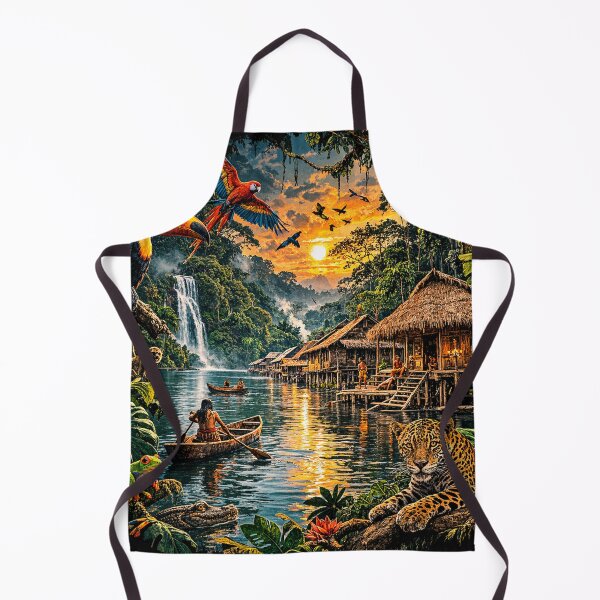 Item preview, Amazon Rainforest Wildlife Sunset designed and sold by hiperdinotees.