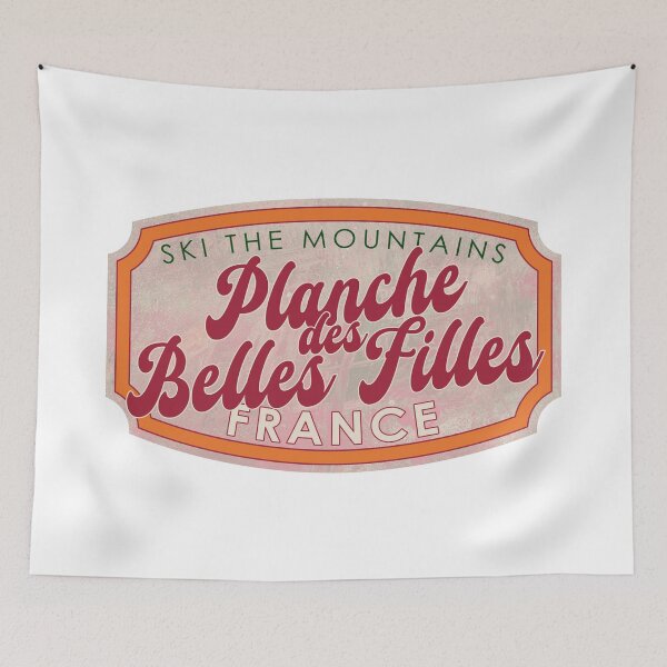 Item preview, Planche des Belles Filles, France, Ski, textured skiing badge designed and sold by Wanderful-roads.