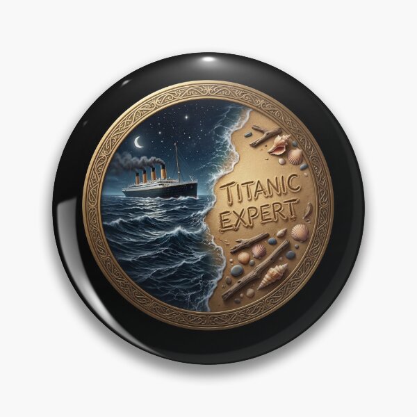 Item preview, Titanic Expert Badge - RMS Titanic specialist enthusiast lover fan designed and sold by NewRedLady.