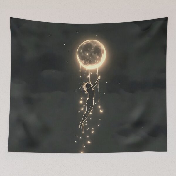 Item preview, Lunar Lover. The Moon and Stars. designed and sold by Shoot-The-Moon.