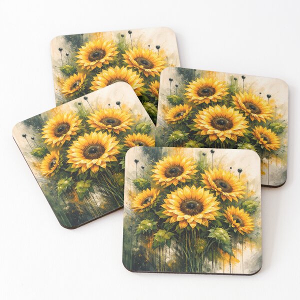 Item preview, Abstract Sunflower Art – Yellow Green designed and sold by giachem99.