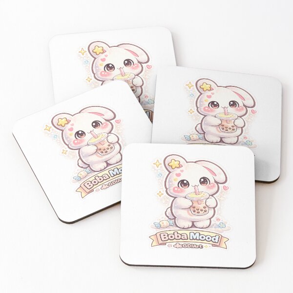 Item preview, Mello the Mochi Bunny - Boba Mood  designed and sold by GDIArt.