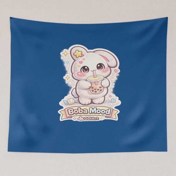 Item preview, Mello the Mochi Bunny - Boba Mood  designed and sold by GDIArt.